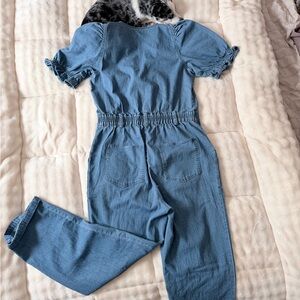 Vintage Blue Denim Jumpsuit Romper